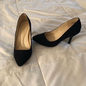Suede 2” closed toe high heels